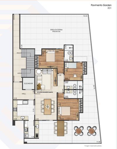 Apartamento, 3 quartos, 165 m² - Foto 3