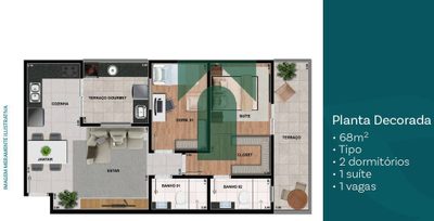 Apartamento, 2 quartos, 68 m² - Foto 1
