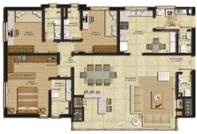Apartamento, 3 quartos, 133 m² - Foto 5