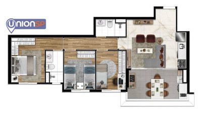 Apartamento, 2 quartos, 53 m² - Foto 3