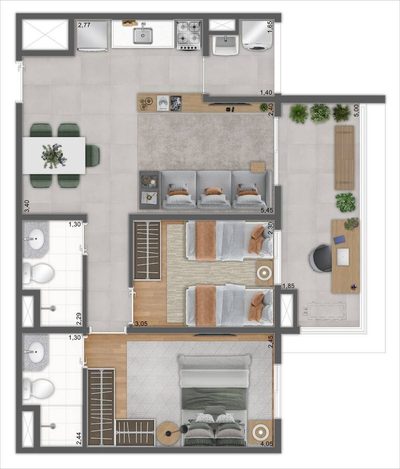Apartamento, 2 quartos, 62 m² - Foto 4
