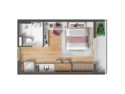 Apartamento, 1 quarto, 24 m² - Foto 4