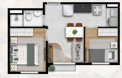 Apartamento, 2 quartos, 32 m² - Foto 5