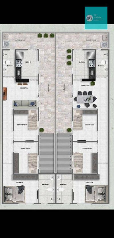 Casa, 3 quartos, 57 m² - Foto 1
