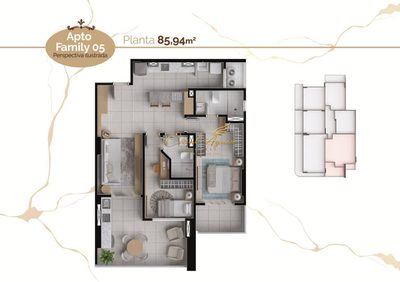 Apartamento, 2 quartos, 85 m² - Foto 2