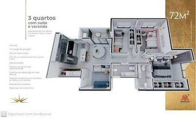 Apartamento, 3 quartos, 72 m² - Foto 1