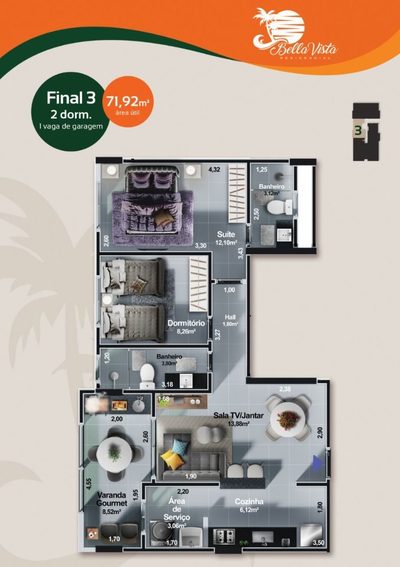 Apartamento, 2 quartos, 71 m² - Foto 5
