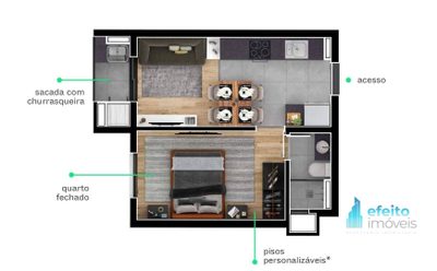 Apartamento, 1 quarto, 31 m² - Foto 3