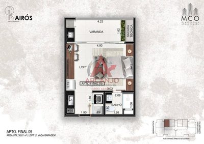 Apartamento, 1 quarto, 36 m² - Foto 3