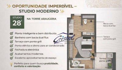 Kitnet-Studio, 28 m² - Foto 2