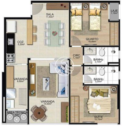 Apartamento, 2 quartos, 76 m² - Foto 2
