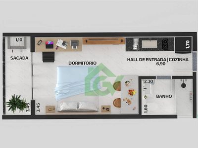 Apartamento, 1 quarto, 30 m² - Foto 4
