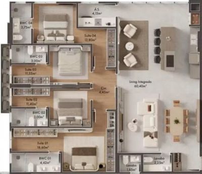 Apartamento, 4 quartos, 160 m² - Foto 5