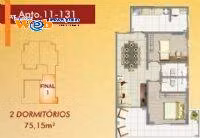 Apartamento, 2 quartos, 74 m² - Foto 1