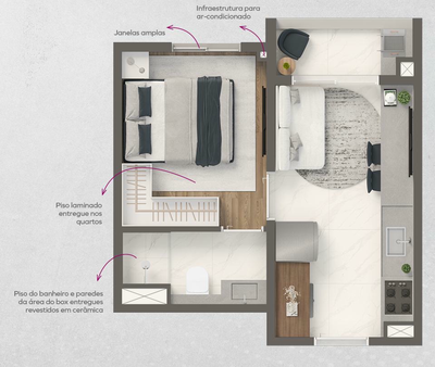 Apartamento, 2 quartos, 33 m² - Foto 5