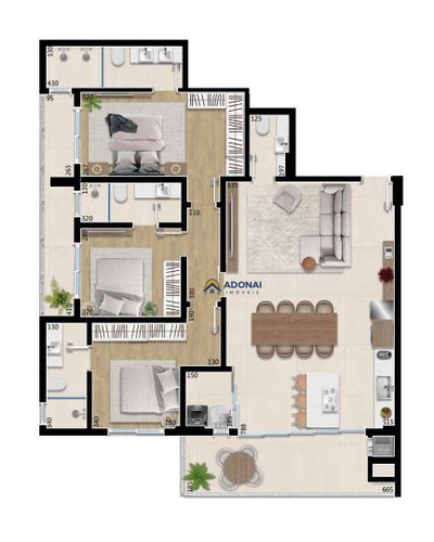Apartamento, 3 quartos - Foto 2
