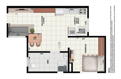 Apartamento, 2 quartos - Foto 2