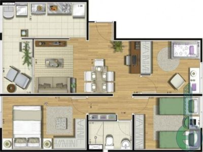 Apartamento, 3 quartos, 59 m² - Foto 4