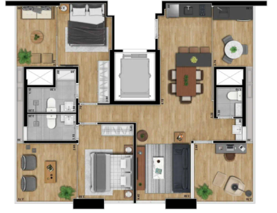 Apartamento, 1 quarto, 45 m² - Foto 2