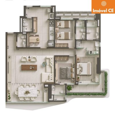 Apartamento, 4 quartos, 208 m² - Foto 2