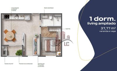 Apartamento, 1 quarto, 37 m² - Foto 2