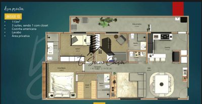 Cobertura, 3 quartos, 174 m² - Foto 2