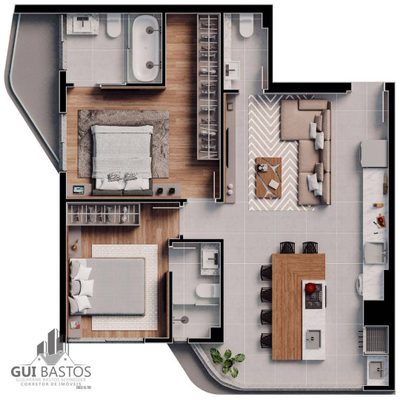 Apartamento, 2 quartos, 72 m² - Foto 3