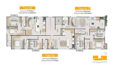 Apartamento, 3 quartos, 59 m² - Foto 3