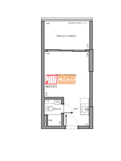 Apartamento, 1 quarto, 26 m² - Foto 1