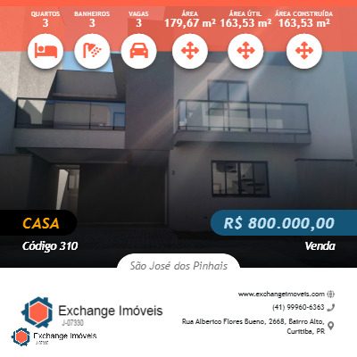 Casa, 3 quartos, 163 m² - Foto 1