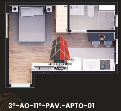 Apartamento, 1 quarto, 26 m² - Foto 5