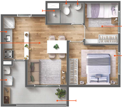 Apartamento, 2 quartos, 43 m² - Foto 5