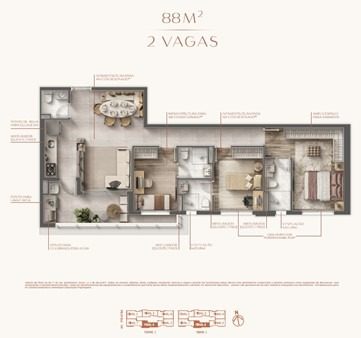 Apartamento, 3 quartos, 88 m² - Foto 3