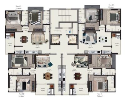 Apartamento, 75 m² - Foto 2