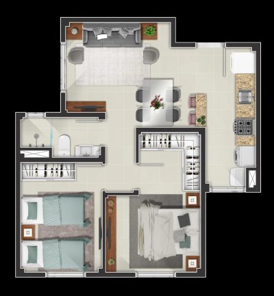 Apartamento, 2 quartos, 51 m² - Foto 3