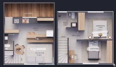 Casa, 2 quartos, 54 m² - Foto 4