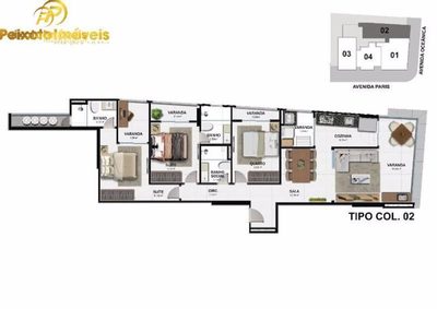 Apartamento, 3 quartos, 101 m² - Foto 2