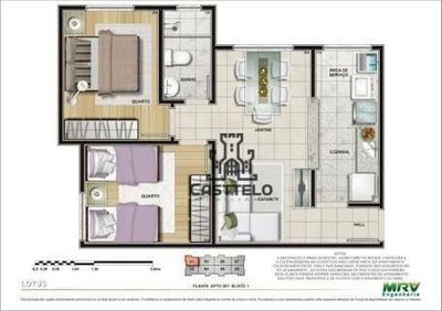 Apartamento, 2 quartos, 45 m² - Foto 3