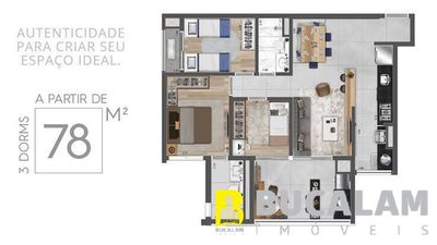 Apartamento, 3 quartos, 78 m² - Foto 3