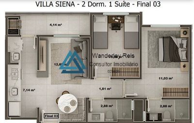 Apartamento, 2 quartos, 61 m² - Foto 3