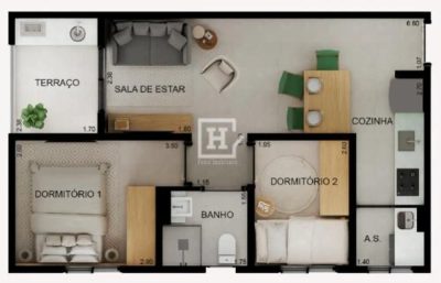 Apartamento, 2 quartos, 45 m² - Foto 4
