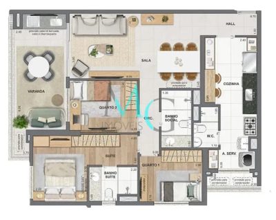 Apartamento, 3 quartos, 100 m² - Foto 5