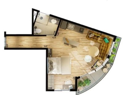Apartamento, 1 quarto, 55 m² - Foto 2