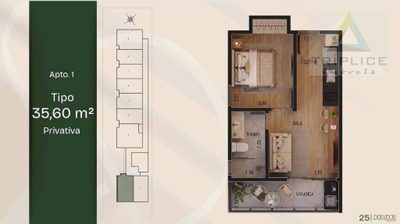 Apartamento, 1 quarto, 35 m² - Foto 2