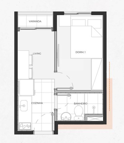 Apartamento, 2 quartos, 30 m² - Foto 4
