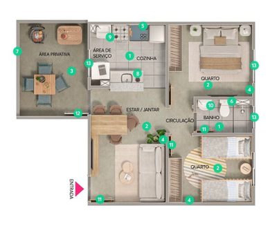 Apartamento, 2 quartos, 39 m² - Foto 5