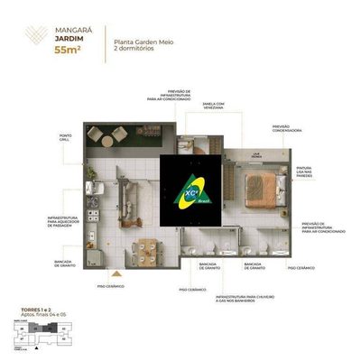 Apartamento, 2 quartos, 55 m² - Foto 2