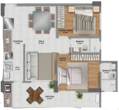Apartamento, 2 quartos, 105 m² - Foto 3