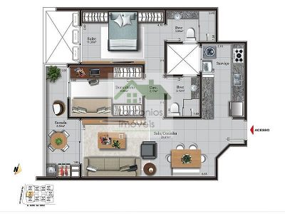 Apartamento, 2 quartos, 74 m² - Foto 5