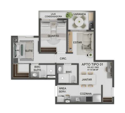 Apartamento, 2 quartos, 90 m² - Foto 4